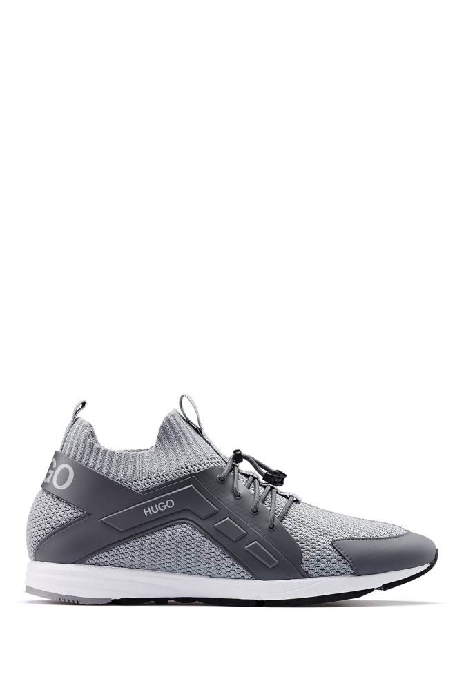 Hugo Boss Hybrid logo trainers Grå | 6Zu9JDpI