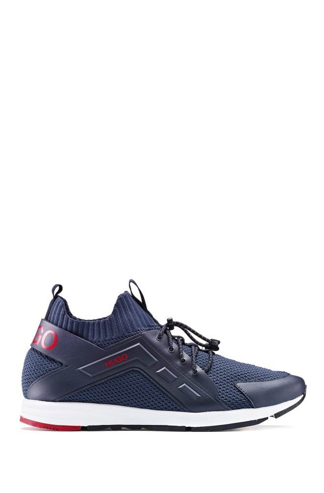 Hugo Boss Hybrid logo trainers Mørke Blå | V9AtFcCj