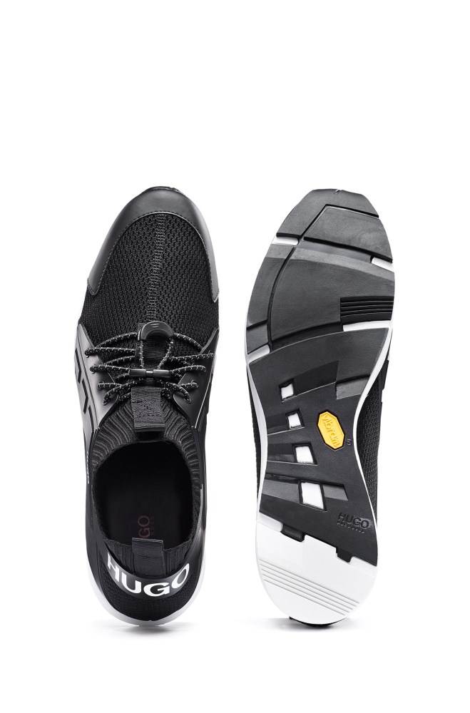 Hugo Boss Hybrid logo trainers Svarte | sB9fcS14