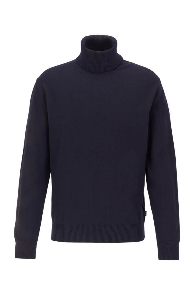 Hugo Boss Hybrid-neckline sweater Mørke Blå | LGFRHqLa