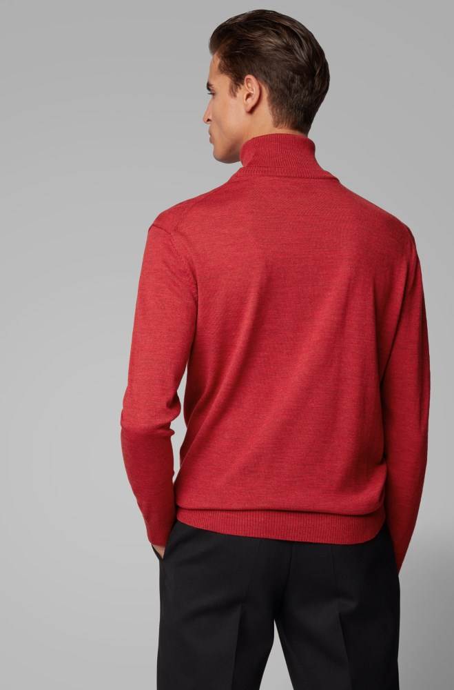 Hugo Boss Hybrid-neckline sweater Rød | p6Nwqe4D