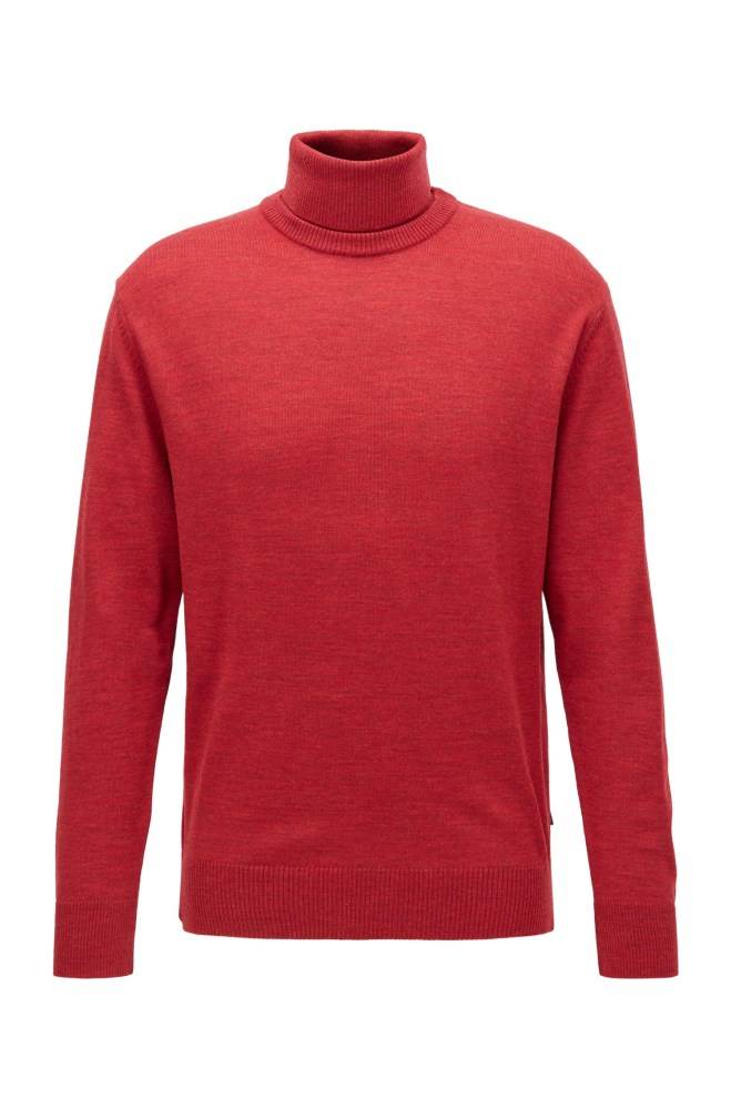 Hugo Boss Hybrid-neckline sweater Rød | p6Nwqe4D