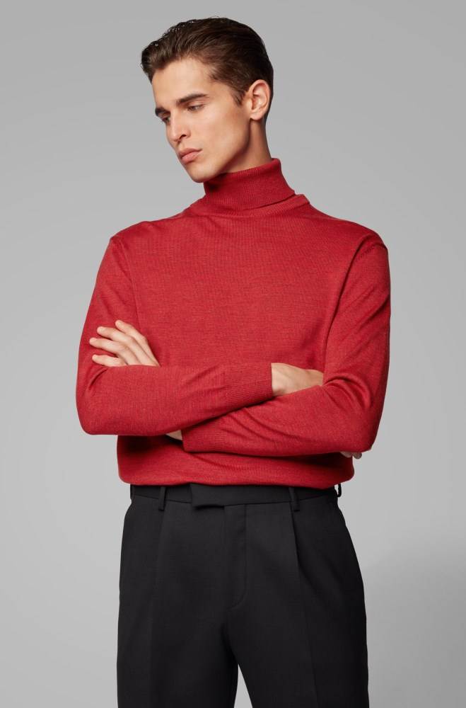 Hugo Boss Hybrid-neckline sweater Rød | p6Nwqe4D