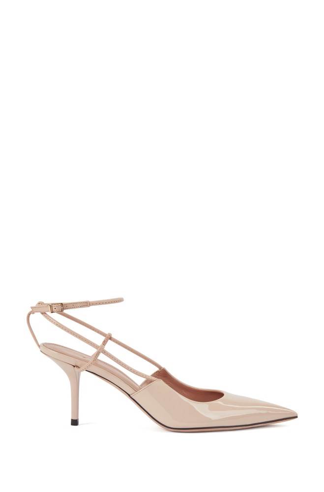 Hugo Boss Hælene slingback pumps Lyse Beige | DO8nX4Ep