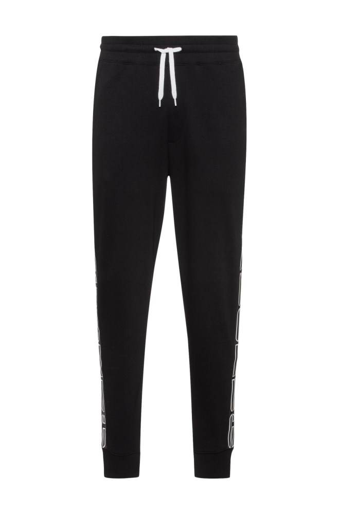 Hugo Boss Interlock-cotton jogging trousers Svarte | i7DfBbLA