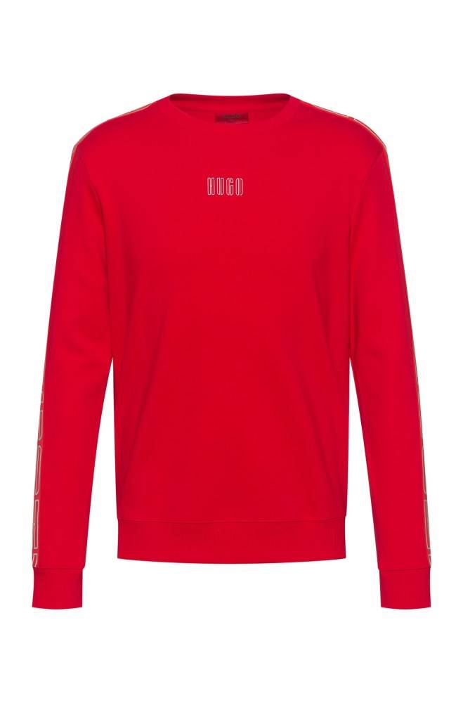 Hugo Boss Interlock-cotton sweatshirt Rosa | dN640X4n