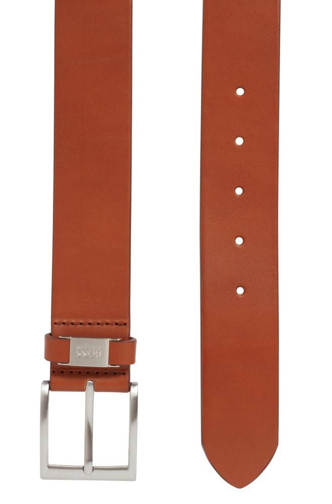 Hugo Boss Italian-leather belt Brune | gSSjSGYe