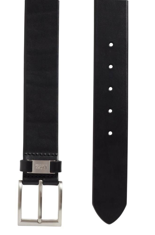 Hugo Boss Italian-leather belt Svarte | 1vXGXO69