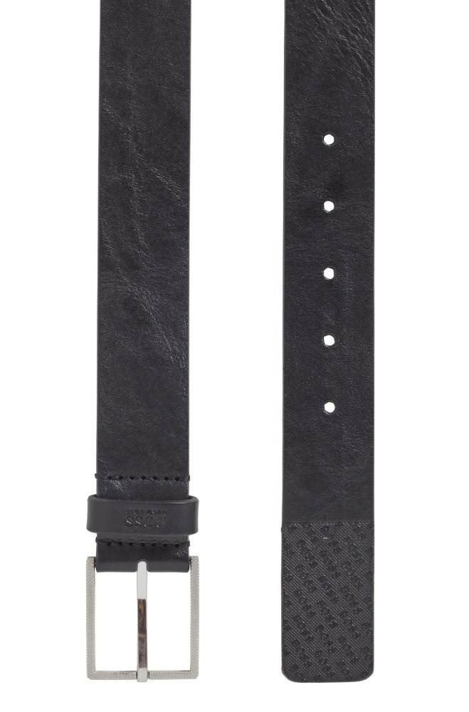 Hugo Boss Italian-leather belt Svarte | UYGjqnWb