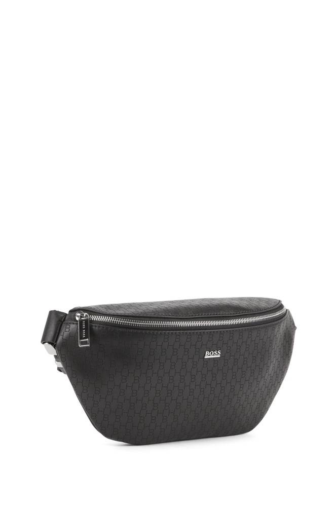 Hugo Boss Italian-leather belt bag Svarte | i2KWqxAw