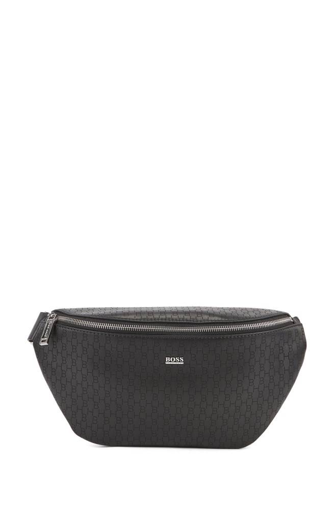 Hugo Boss Italian-leather belt bag Svarte | i2KWqxAw