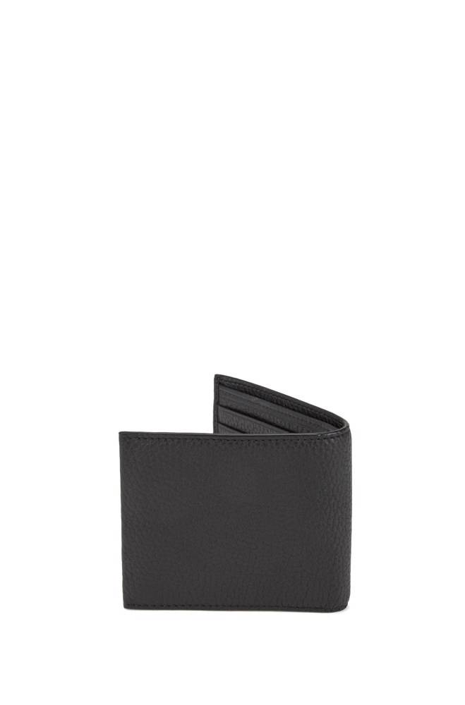 Hugo Boss Italian-leather billfold wallet Svarte | 8LL1NFlj