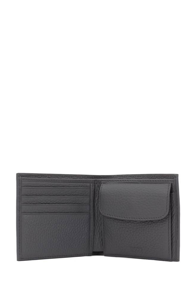 Hugo Boss Italian-leather billfold wallet Grå | iXeeuLC1