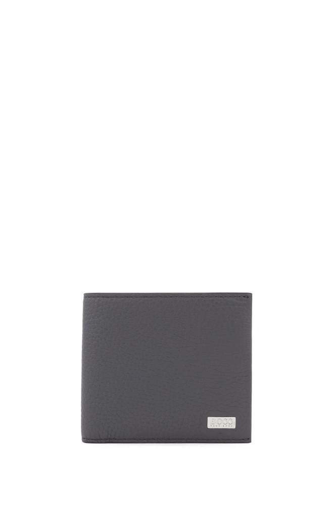 Hugo Boss Italian-leather billfold wallet Grå | iXeeuLC1