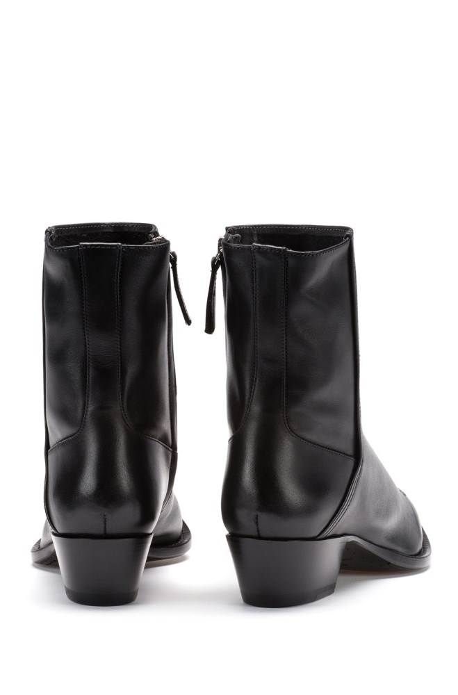 Hugo Boss Italian-leather boots Svarte | gXP99SLP