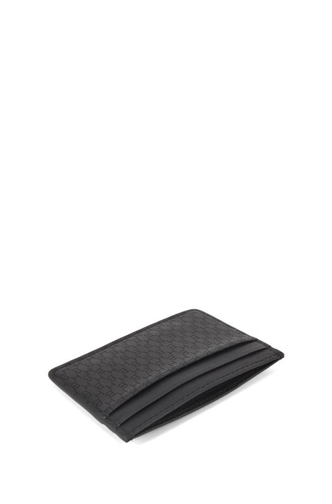 Hugo Boss Italian-leather card holder Svarte | y47mEPRB