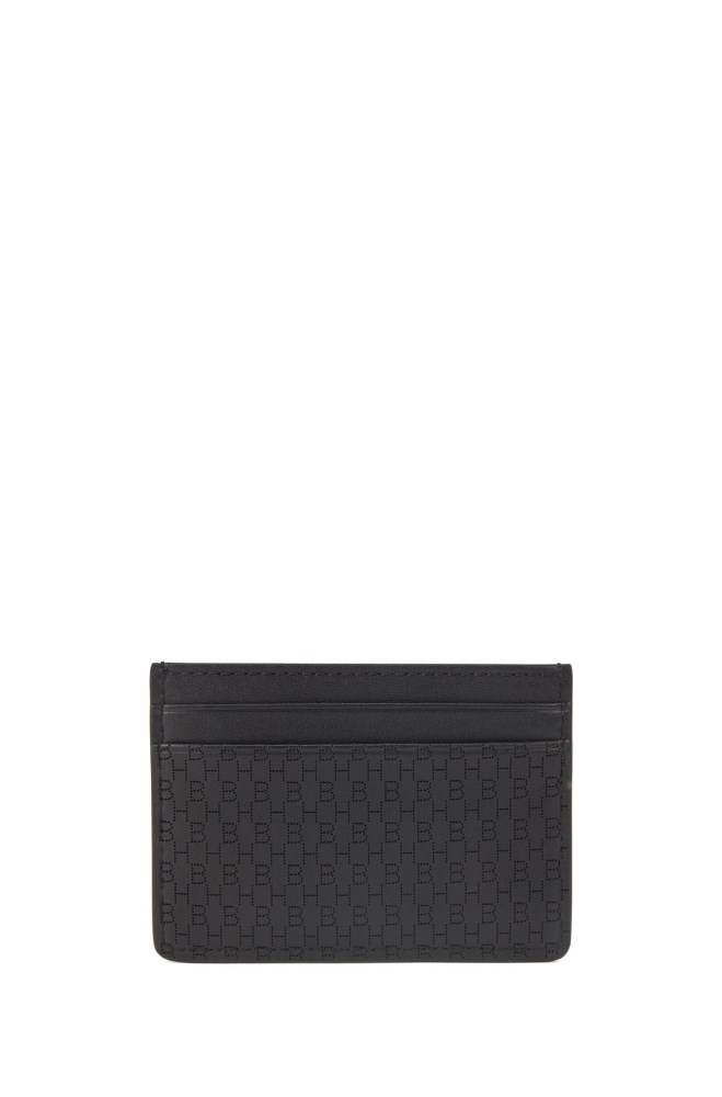 Hugo Boss Italian-leather card holder Svarte | y47mEPRB