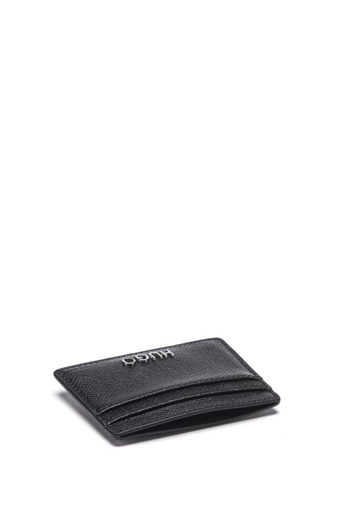 Hugo Boss Italian-leather card holder Svarte | yk5oxhA8