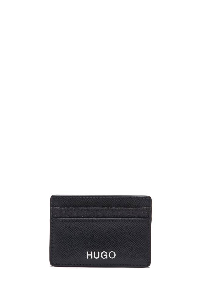 Hugo Boss Italian-leather card holder Svarte | yk5oxhA8