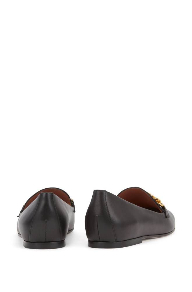 Hugo Boss Italian-leather loafers Svarte | EQ6hBEfC