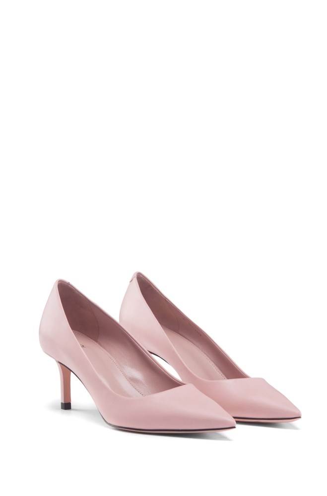 Hugo Boss Italian-leather pumps Lyse Rosa | zgGyg9N0