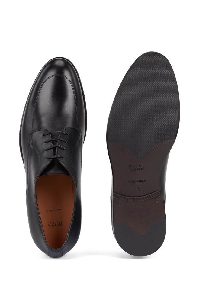 Hugo Boss Italian-made Derby shoes Svarte | NUbs3GvW