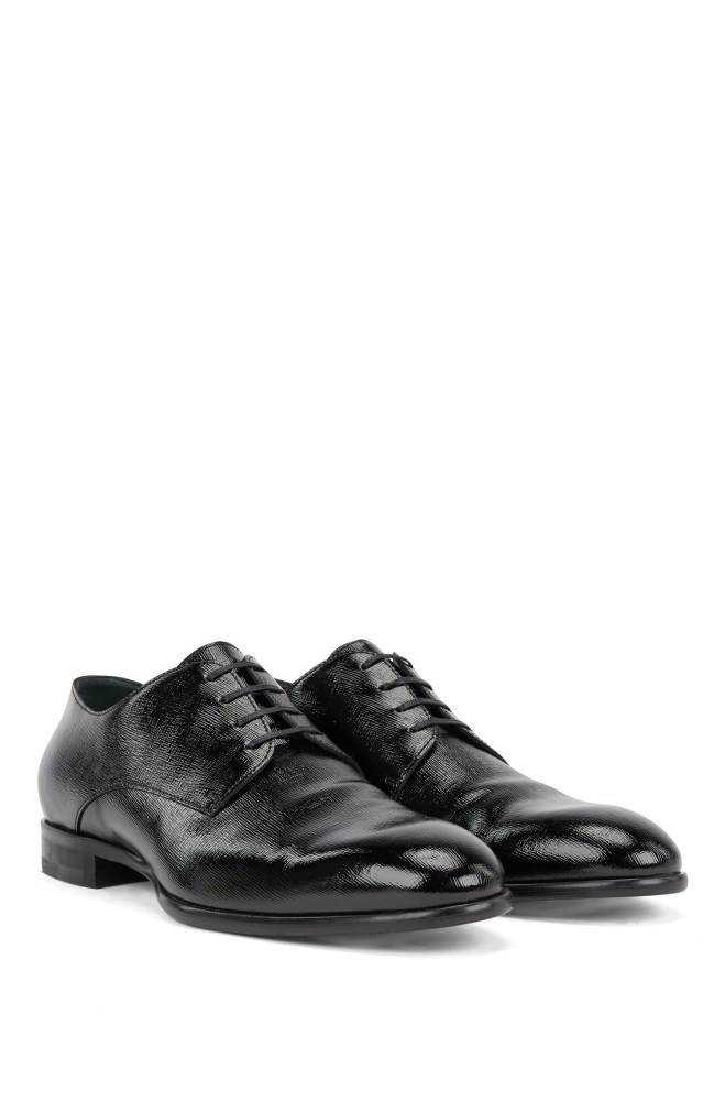 Hugo Boss Italian-made Derby shoes Svarte | Njb55hqG