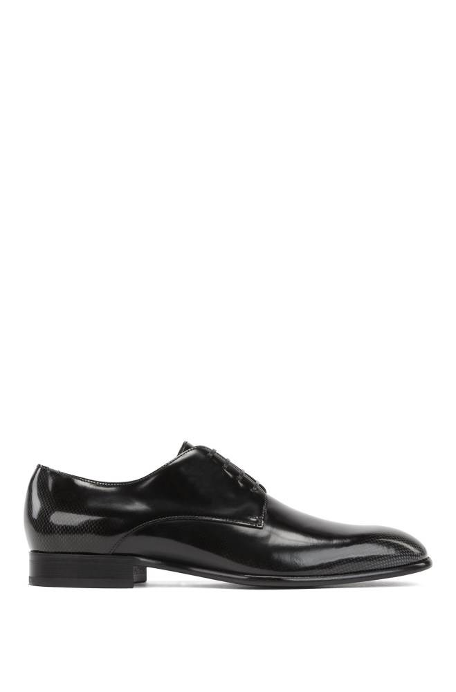 Hugo Boss Italian-made Derby shoes Svarte | yz3Pmvwh