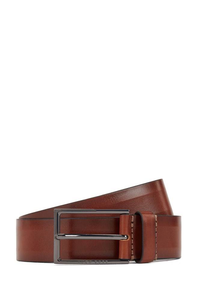 Hugo Boss Italian-made belt Brune | e4PyDAQx