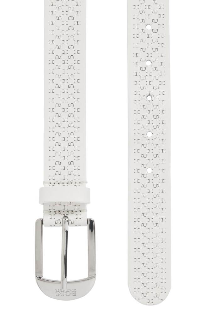 Hugo Boss Italian-made belt Hvite | NZMTSfMJ