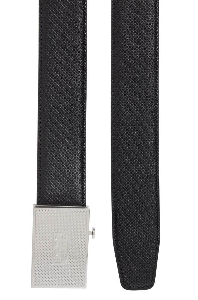 Hugo Boss Italian-made belt Svarte | 8NfMkxKj