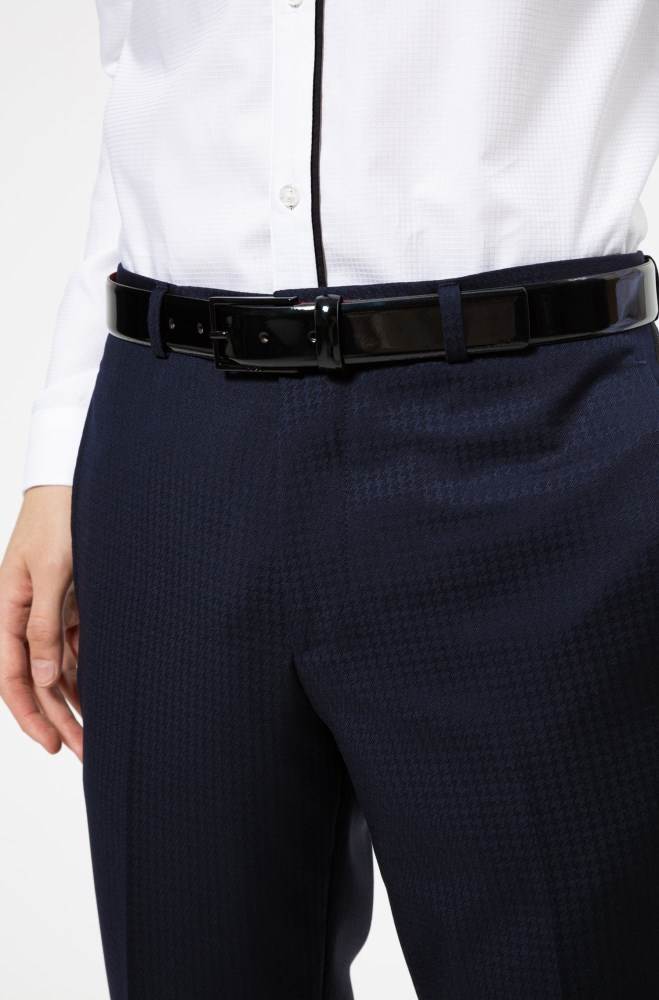 Hugo Boss Italian-made belt Svarte | R4FnKYOu