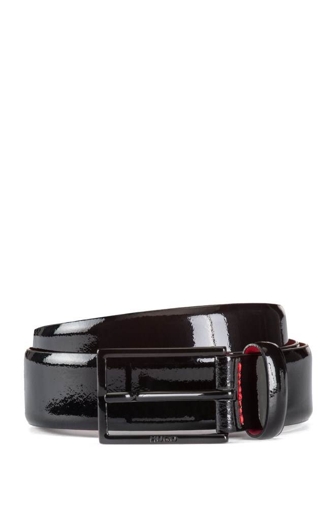 Hugo Boss Italian-made belt Svarte | R4FnKYOu