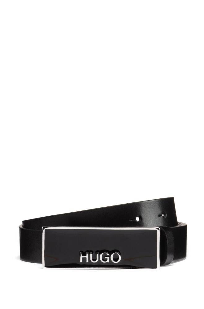 Hugo Boss Italian-made belt Svarte | wn4jncPH