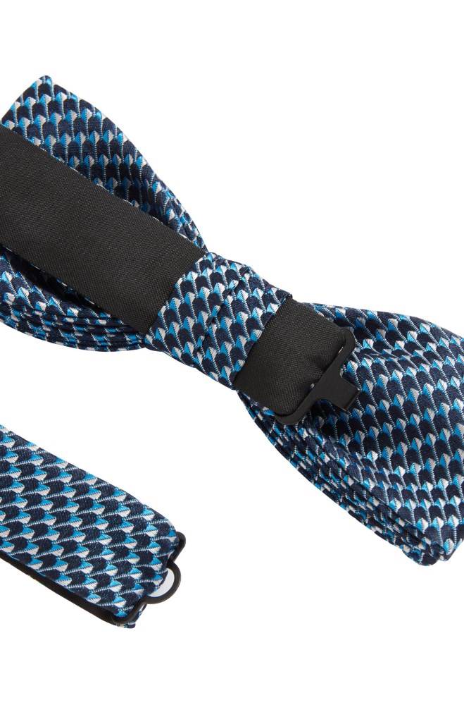 Hugo Boss Italian-made bow tie Mørke Blå | 8U77K85r