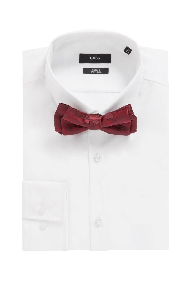 Hugo Boss Italian-made bow tie Mørke Rød | SisUV9VQ