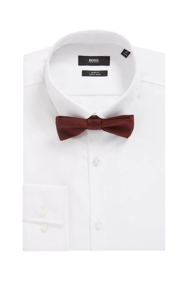 Hugo Boss Italian-made bow tie Mørke Rød | noItIWQU