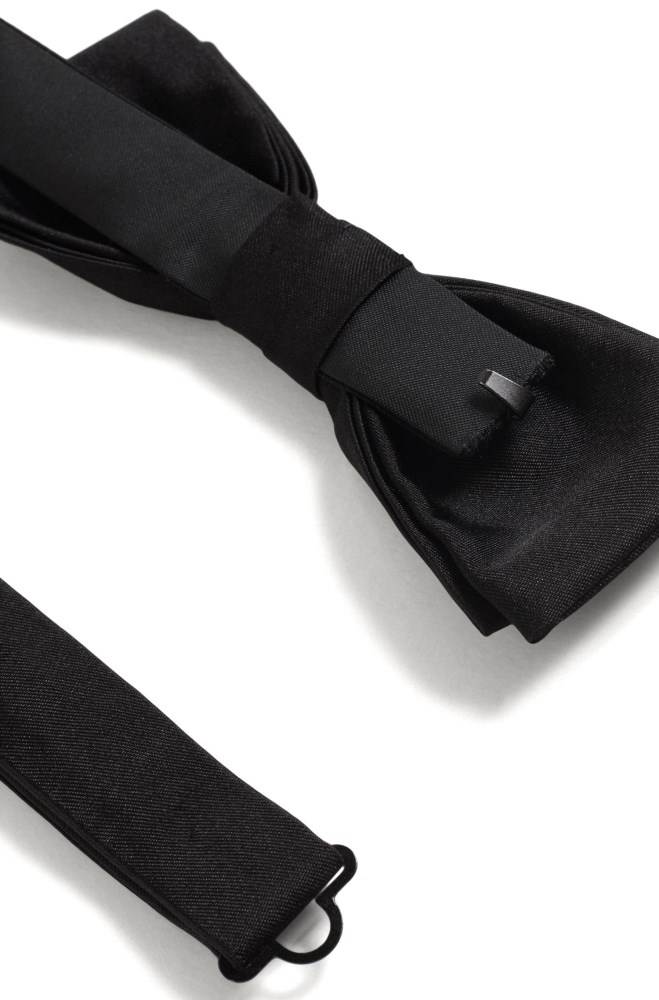 Hugo Boss Italian-made bow tie Svarte | nXaGjzg3