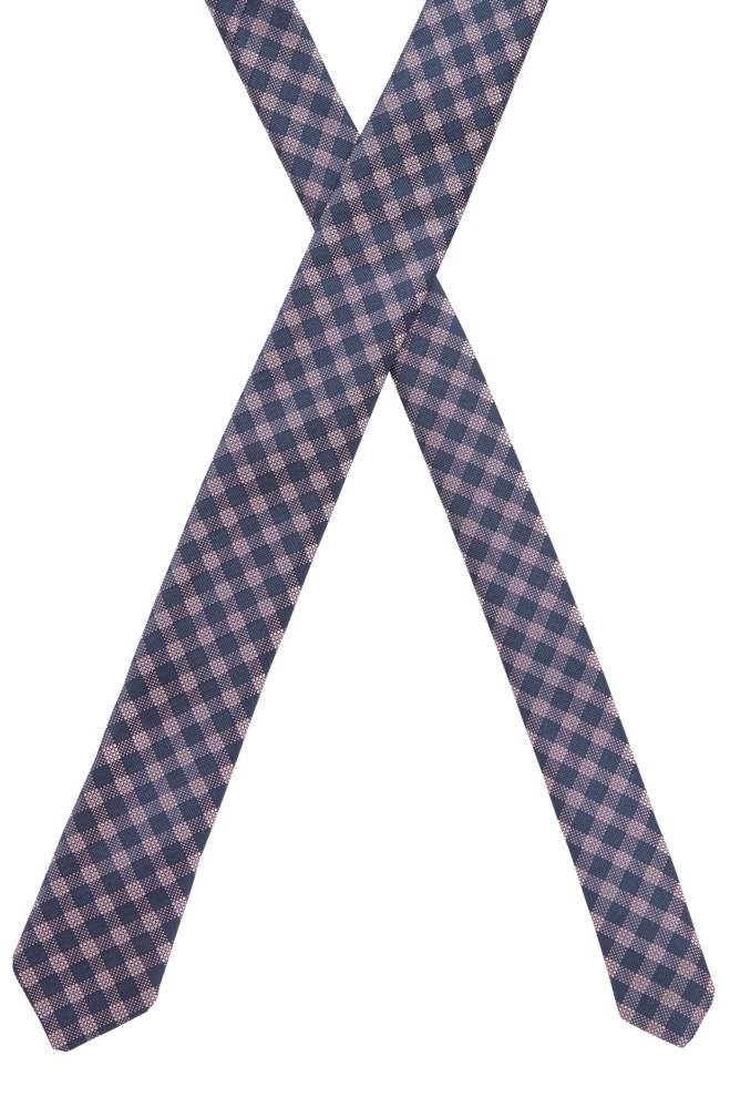 Hugo Boss Italian-made checked tie Lyse Rosa | TBmW81NC