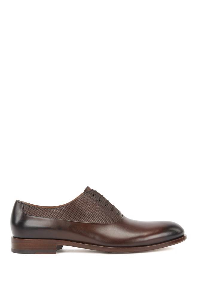 Hugo Boss Italian-made leather Oxford shoes Mørke Brune | JKRTSnmw