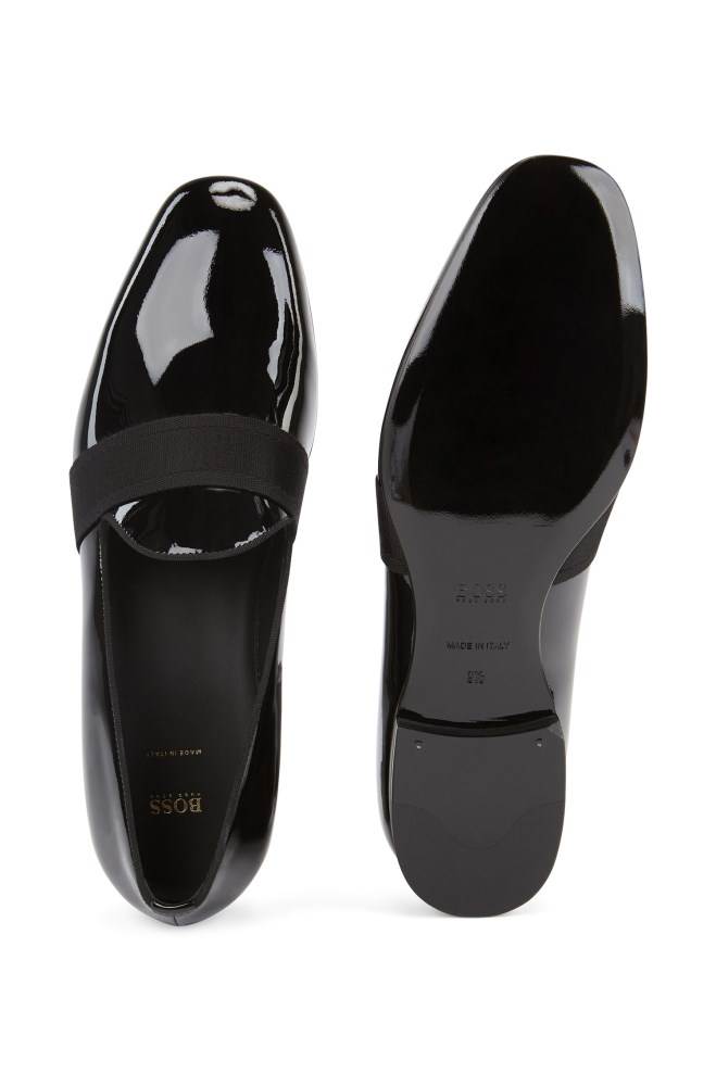 Hugo Boss Italian-made loafers Svarte | KF6EIRE3