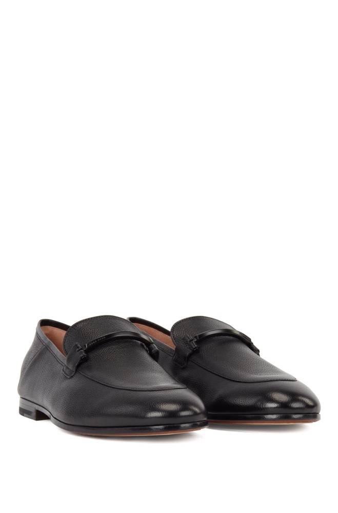 Hugo Boss Italian-made loafers Svarte | wRBnrmXh