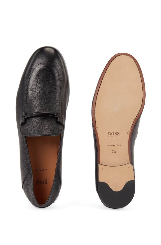 Hugo Boss Italian-made loafers Svarte | wRBnrmXh