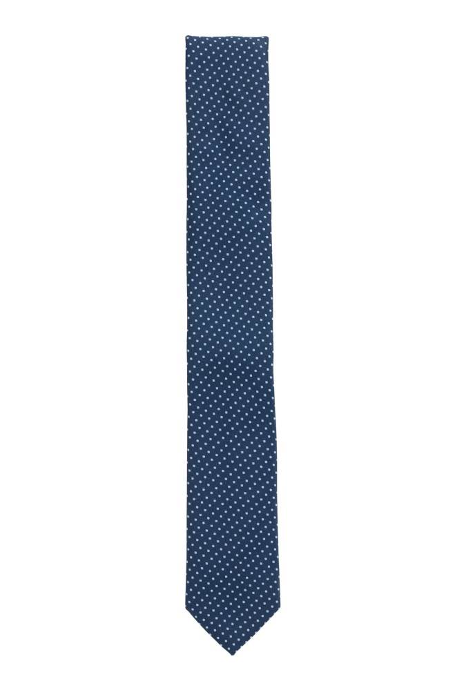 Hugo Boss Italian-made patterned tie Lyse Blå | tuRWN0lz