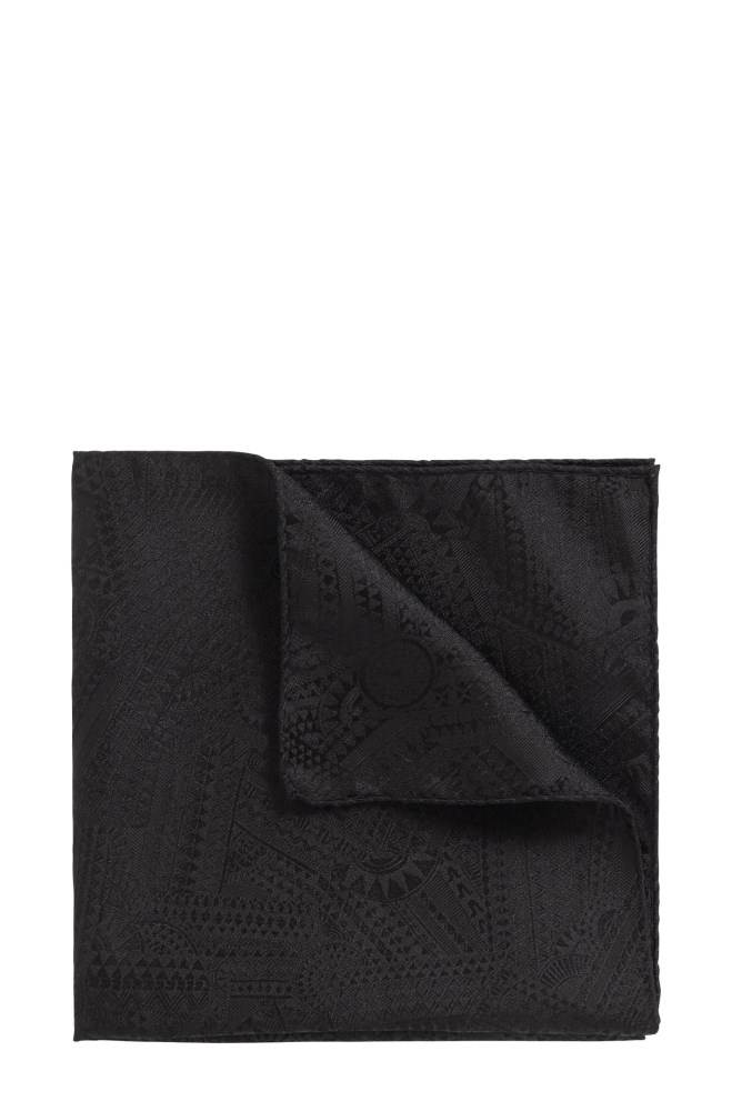 Hugo Boss Italian-made pocket square Svarte | zFD6h1ng