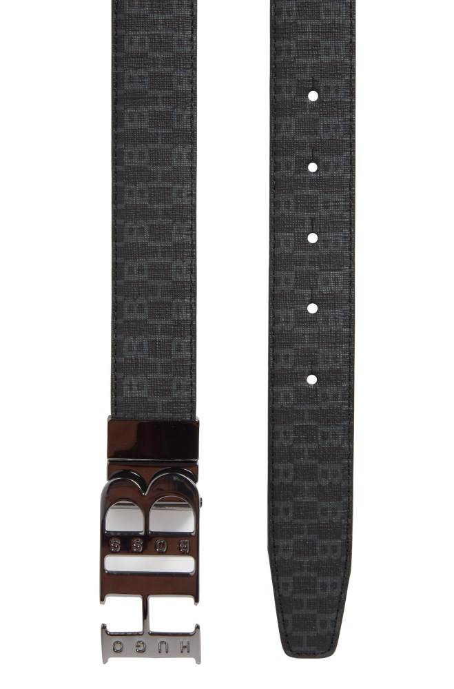 Hugo Boss Italian-made reversible belt Svarte | ZhLCXKVK