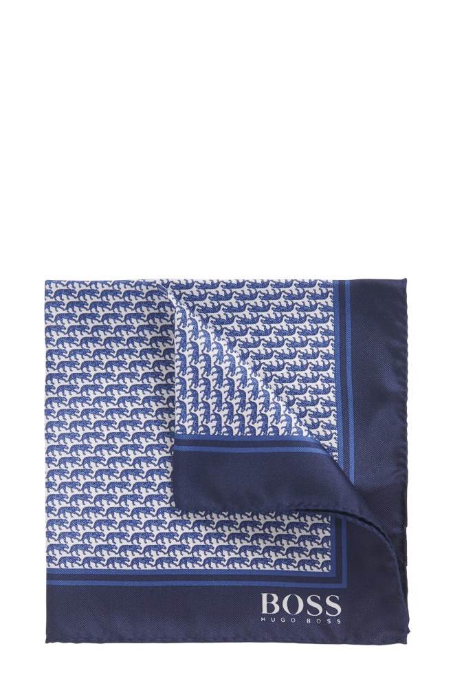 Hugo Boss Italian-made silk pocket square Blå | v4hxdcTw