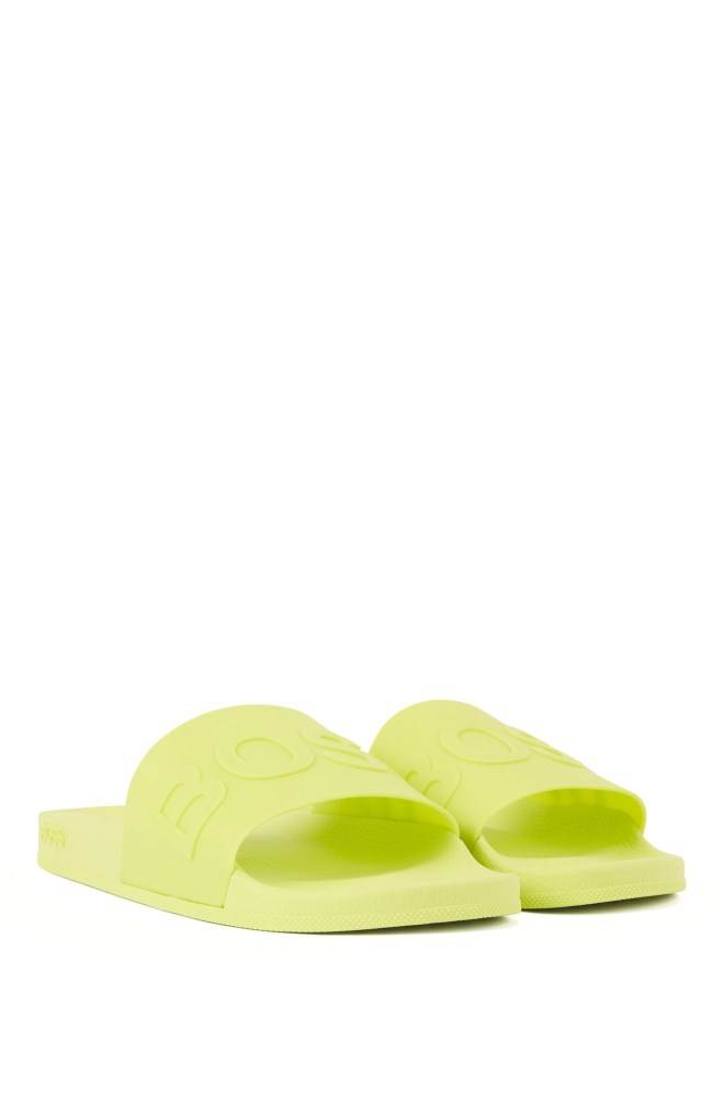 Hugo Boss Italian-made slides Gul | wMerlpNY