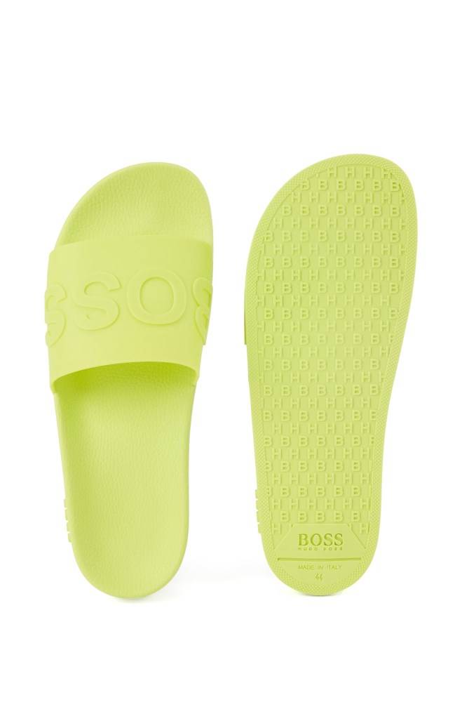 Hugo Boss Italian-made slides Gul | wMerlpNY