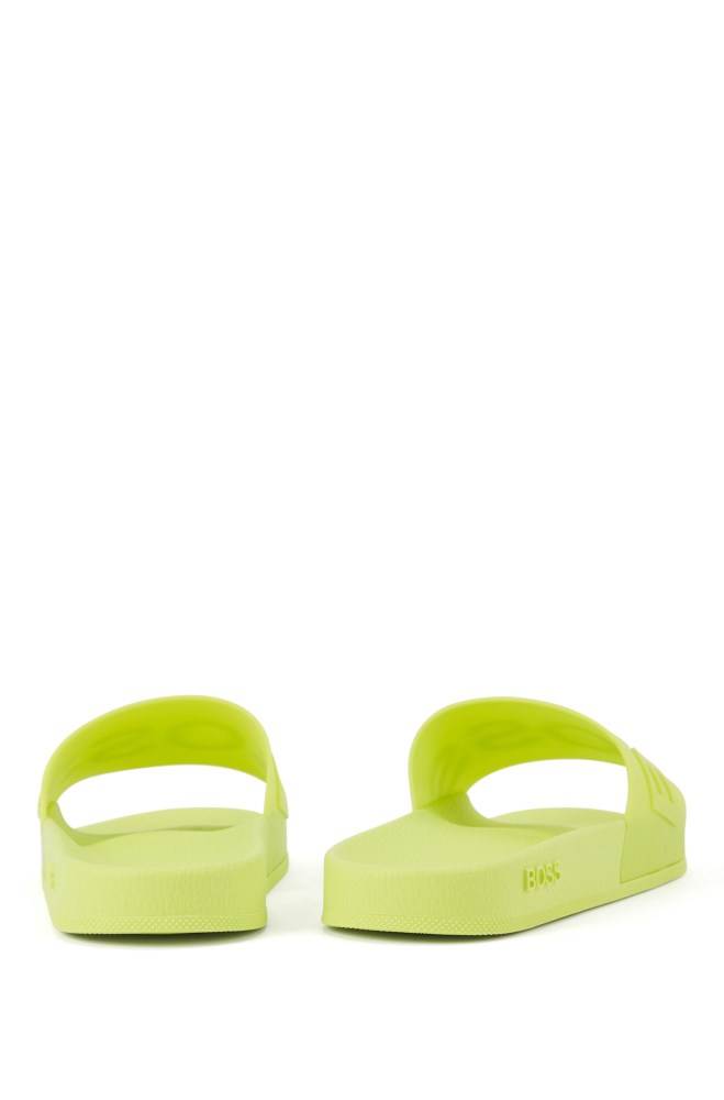 Hugo Boss Italian-made slides Gul | wMerlpNY